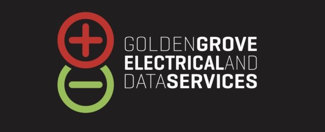 Golden Grove Electrical and Data Services - Golden Grove Electricians. Company logo, green negative icon and red positive icon.
